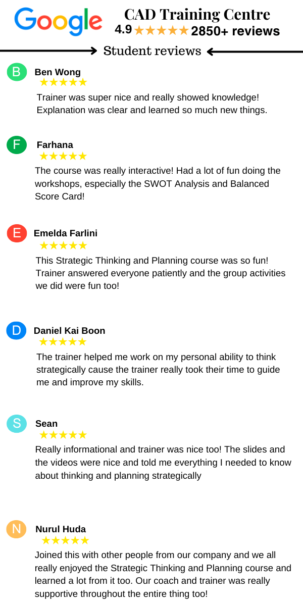 Google Review for Strategic Thinking Course and Strategic Planning Course